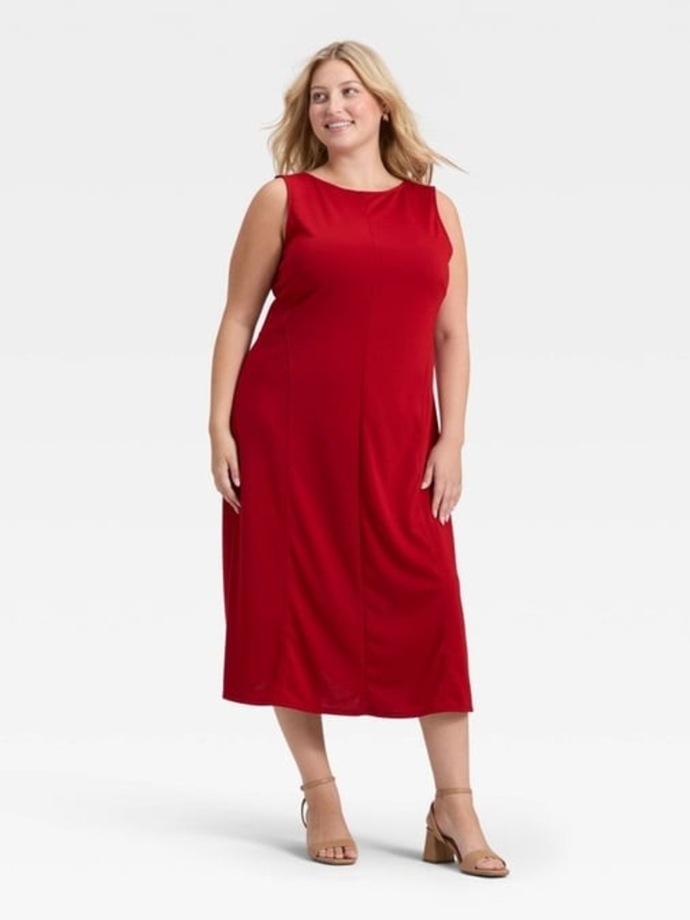 NWT Women's Knit Maxi Dress - A New Day™ Red XXL